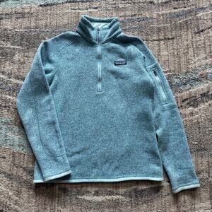 Women's Patagonia Tubular Blue 1/4 Zip Pullover Fleece Better Sweater Jacket S